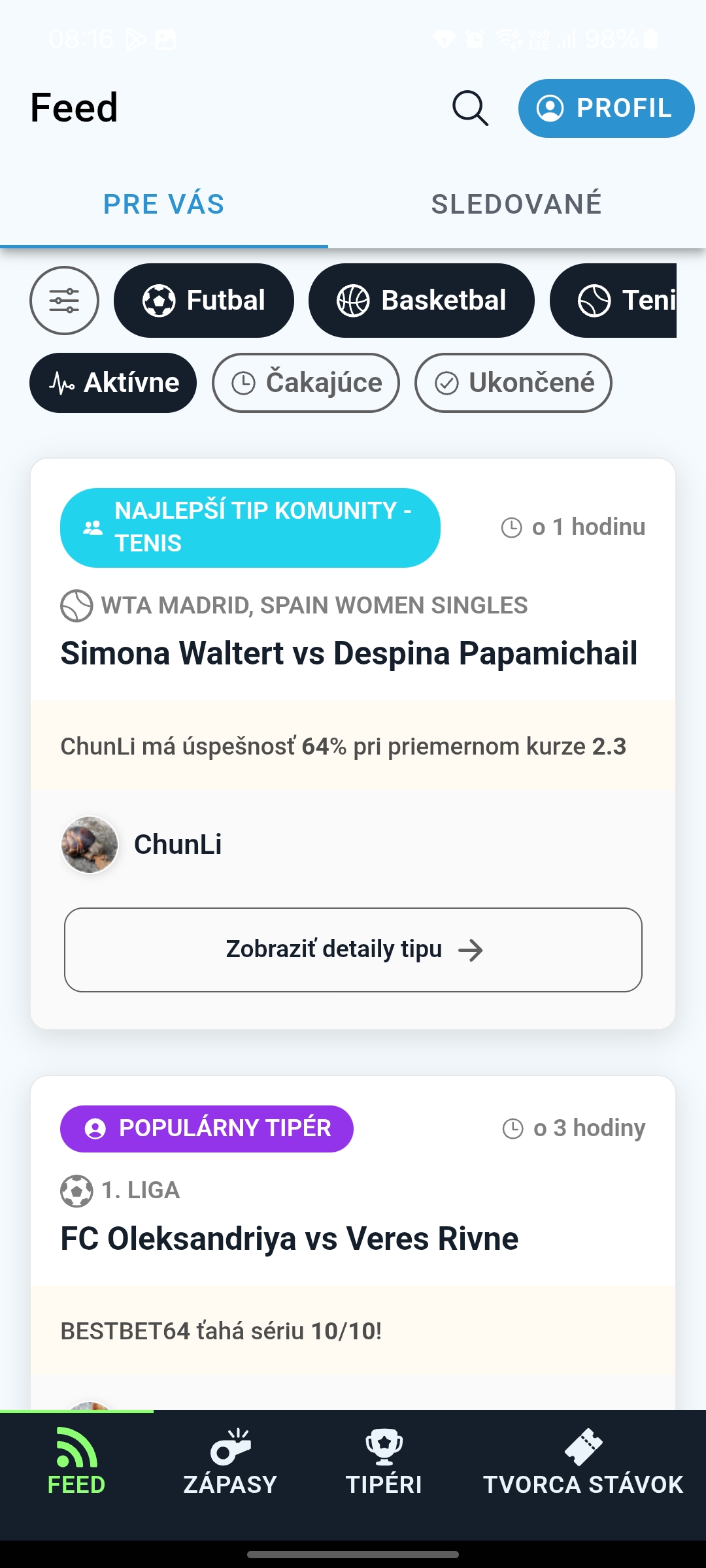 Snímka feedu