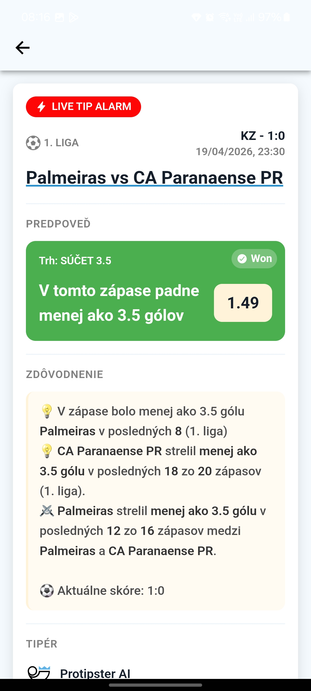 Živé upozornenie