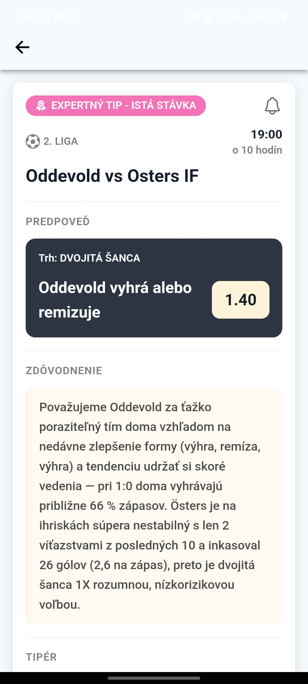 Analýza pred zápasom